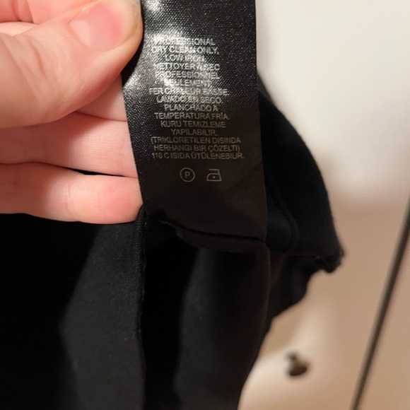 Anthropologie x 4C Black Gold Shift Dress Cap Sleeves Metallic Bodice Tailored - Picture 5 of 8